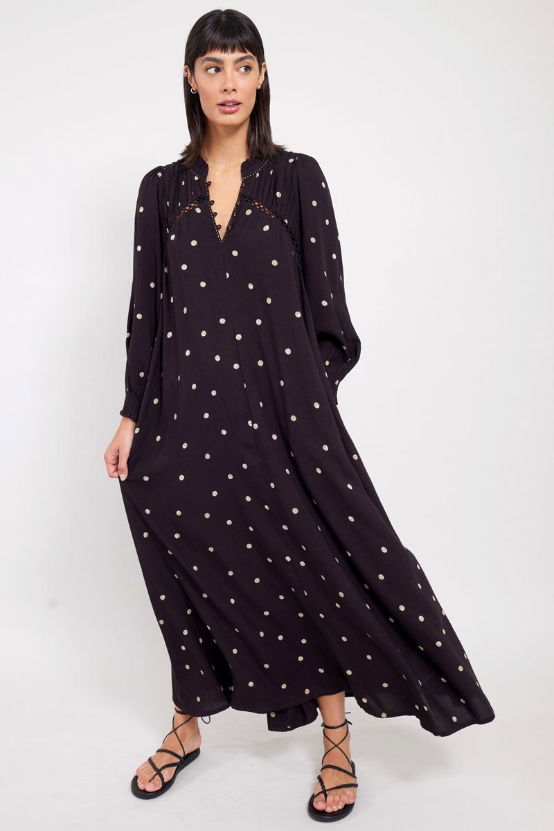 Masike Chocolate Spot Dress