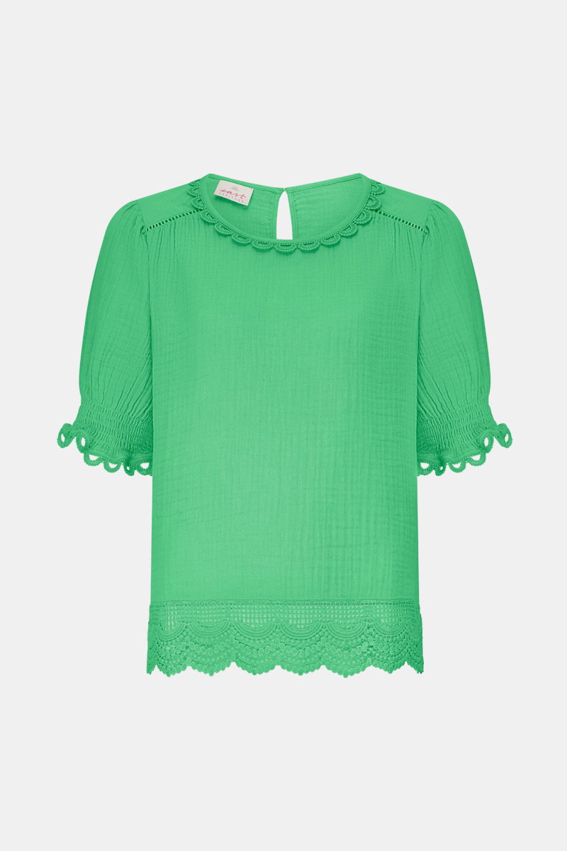 Lena Green Cotton Blouse