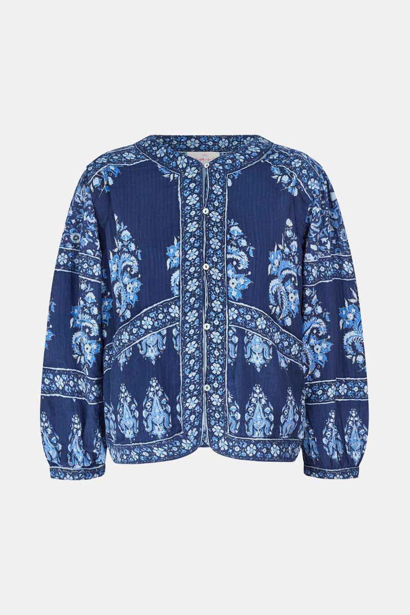 Elaine Navy Organic Cotton Jacket