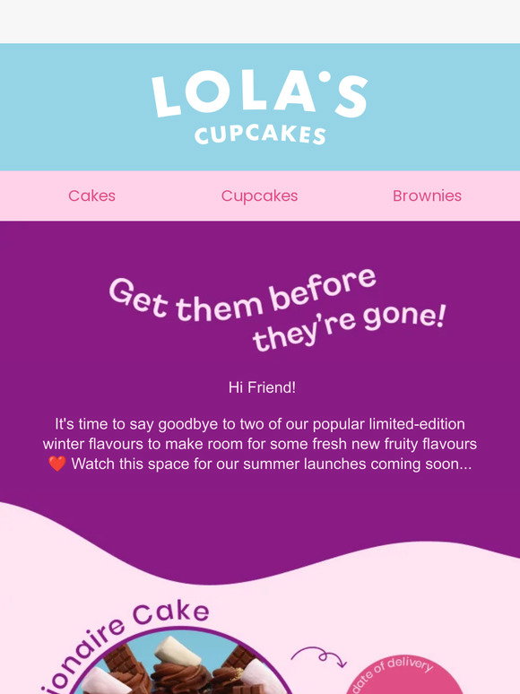 Lola's Cupcakes Get them before they're gone! Milled
