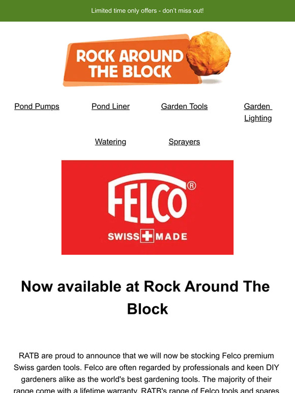 Now stocking Felco & special offers inside!