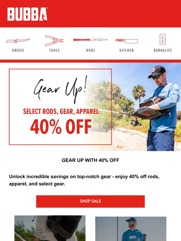 Gear Up With 40% Off