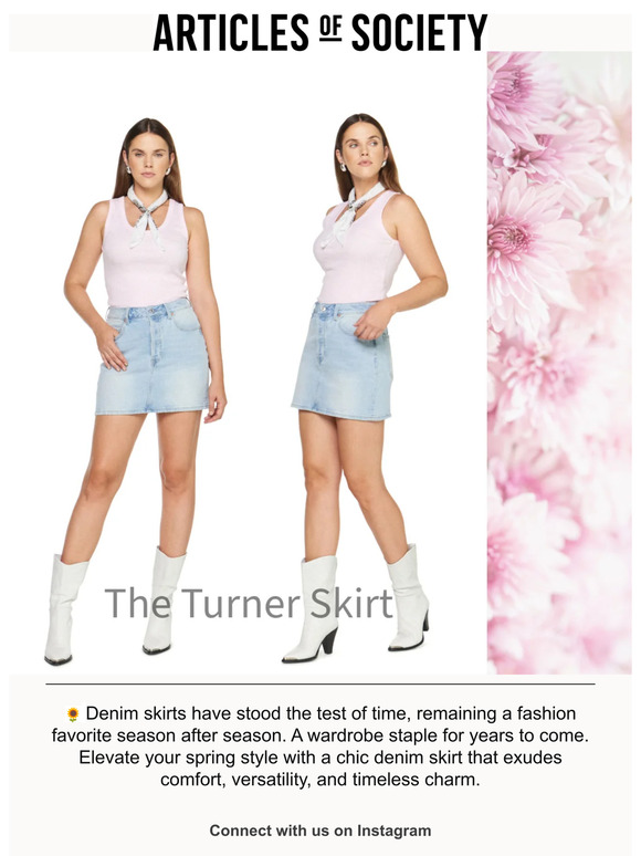 "Step into Spring Style: Discover Our Latest Denim Skirt The Turner!"🌼 🌼 🌼