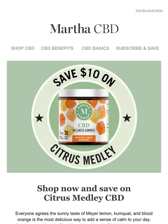 Citrus CBD on sale for $24.99 and $39.99*