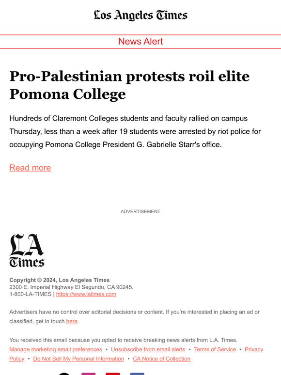 Pro-Palestinian protests roil elite Pomona College