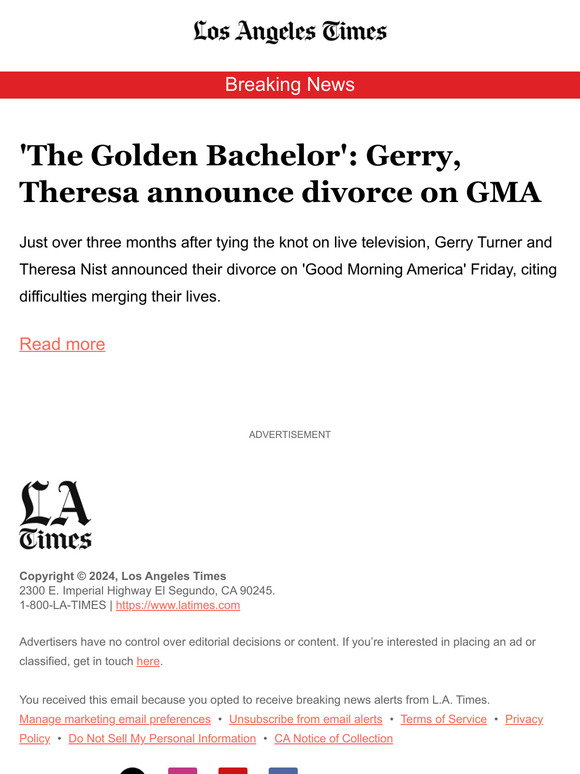'The Golden Bachelor': Gerry, Theresa announce divorce on GMA
