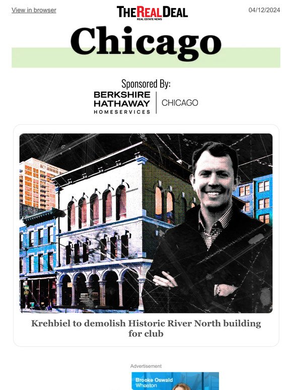 Krehbiel to demolish Historic River North building; How Kaegi is cracking down on landlords with subtle tax tweaks ... and more