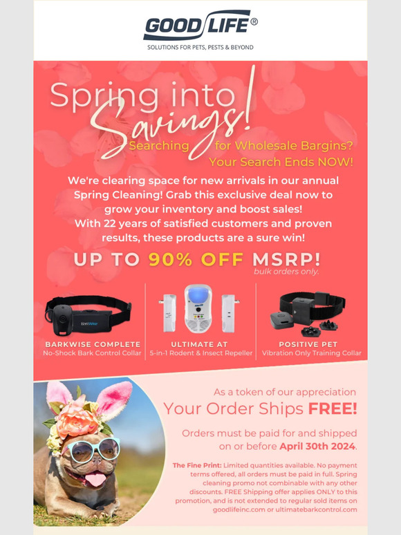 🌺SPRING CLEANING! - Up to 90% Off MSRP on Bulk Orders!📣