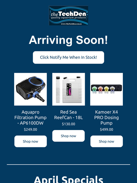 Over 500 Product Sales and April Specials!