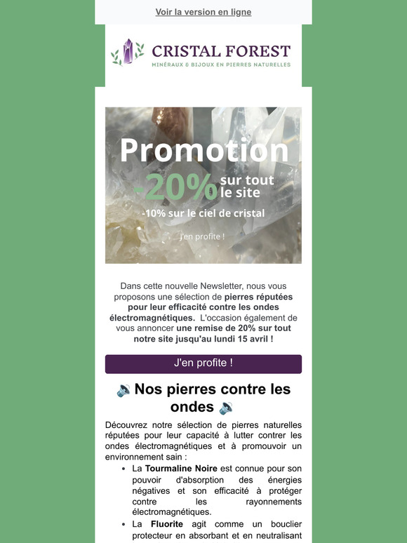 20% de remise sur tout le site jusqu'à lundi !!! 💫🍃