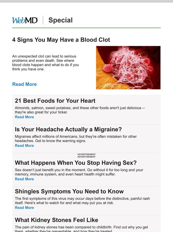 4 Signs You May Have a Blood Clot