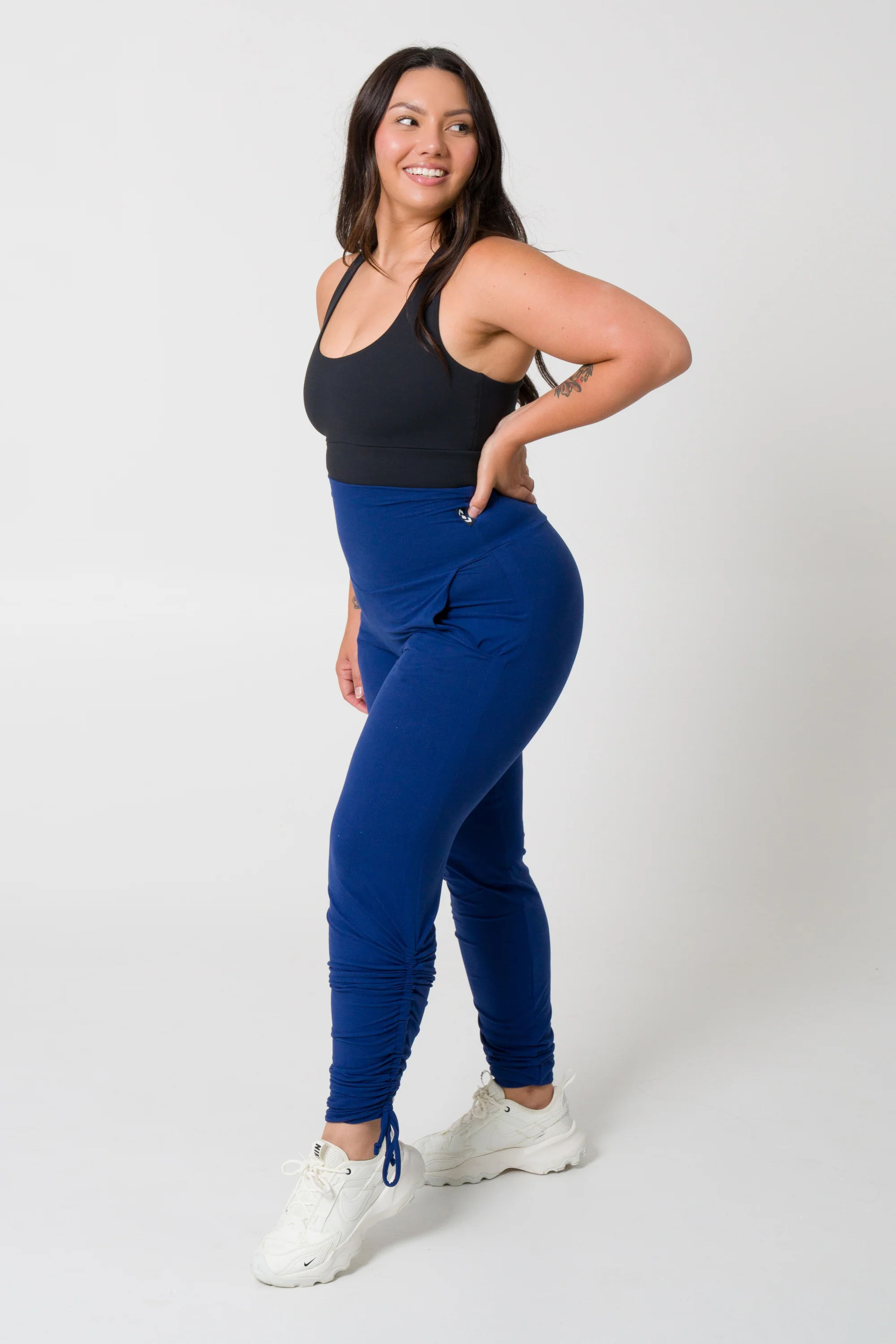 Image of Navy Soft To Touch - Jogger Long Tie Sided W/ Pockets