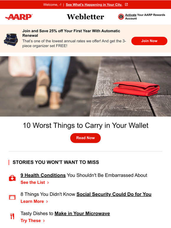 Aarp desktop mobile us 10 worst things to carry in your wallet