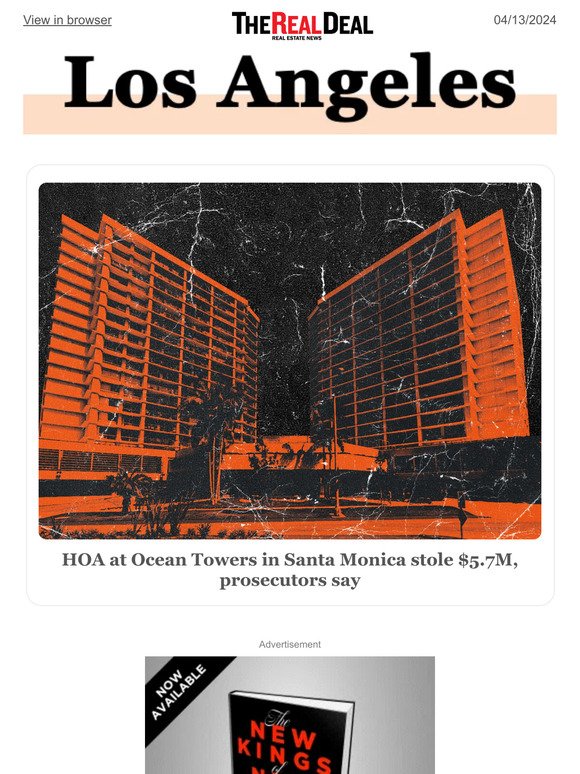 HOA at Ocean Towers in Santa Monica stole $5.7M, prosecutors say ... and more