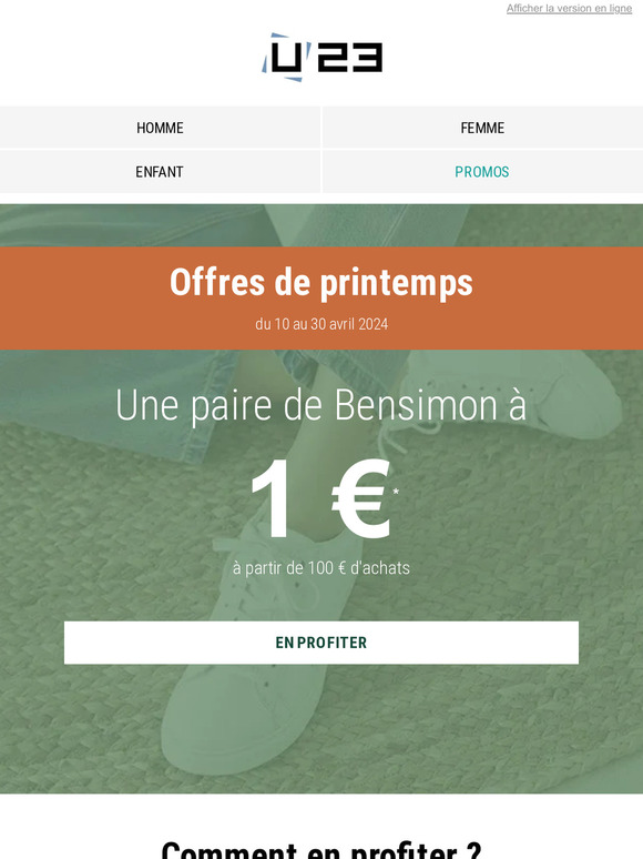 Une paire de baskets pour 1€, ça vous dit ?