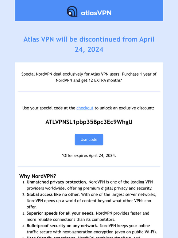 Important changes to our VPN service