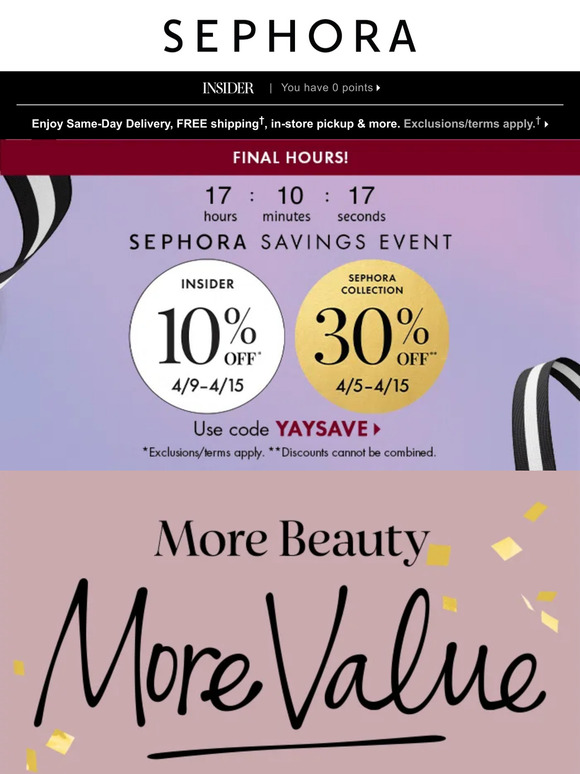 10% off Dyson—only during the Sephora Savings Event ⭐