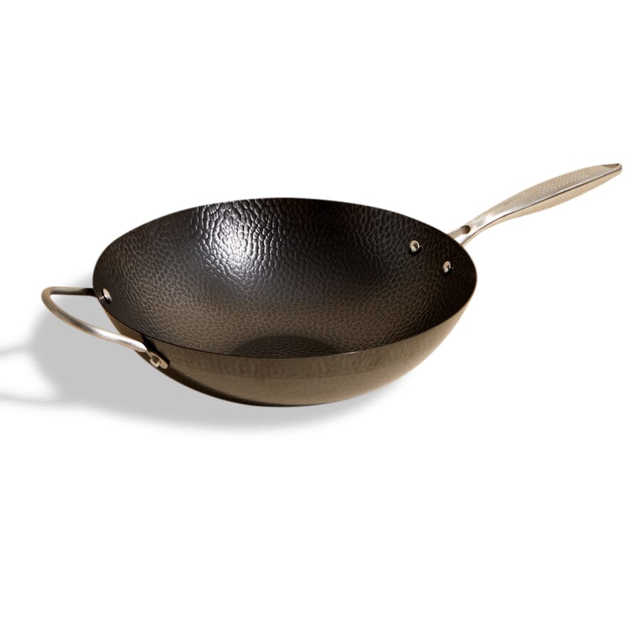 Milk Street 3-Piece 13-Inch Hammered Carbon Steel Wok