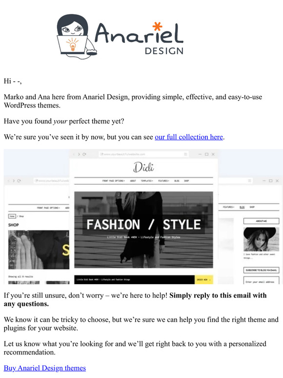Have you found your perfect theme yet?