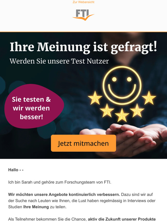 Einladung zur Teilnahme