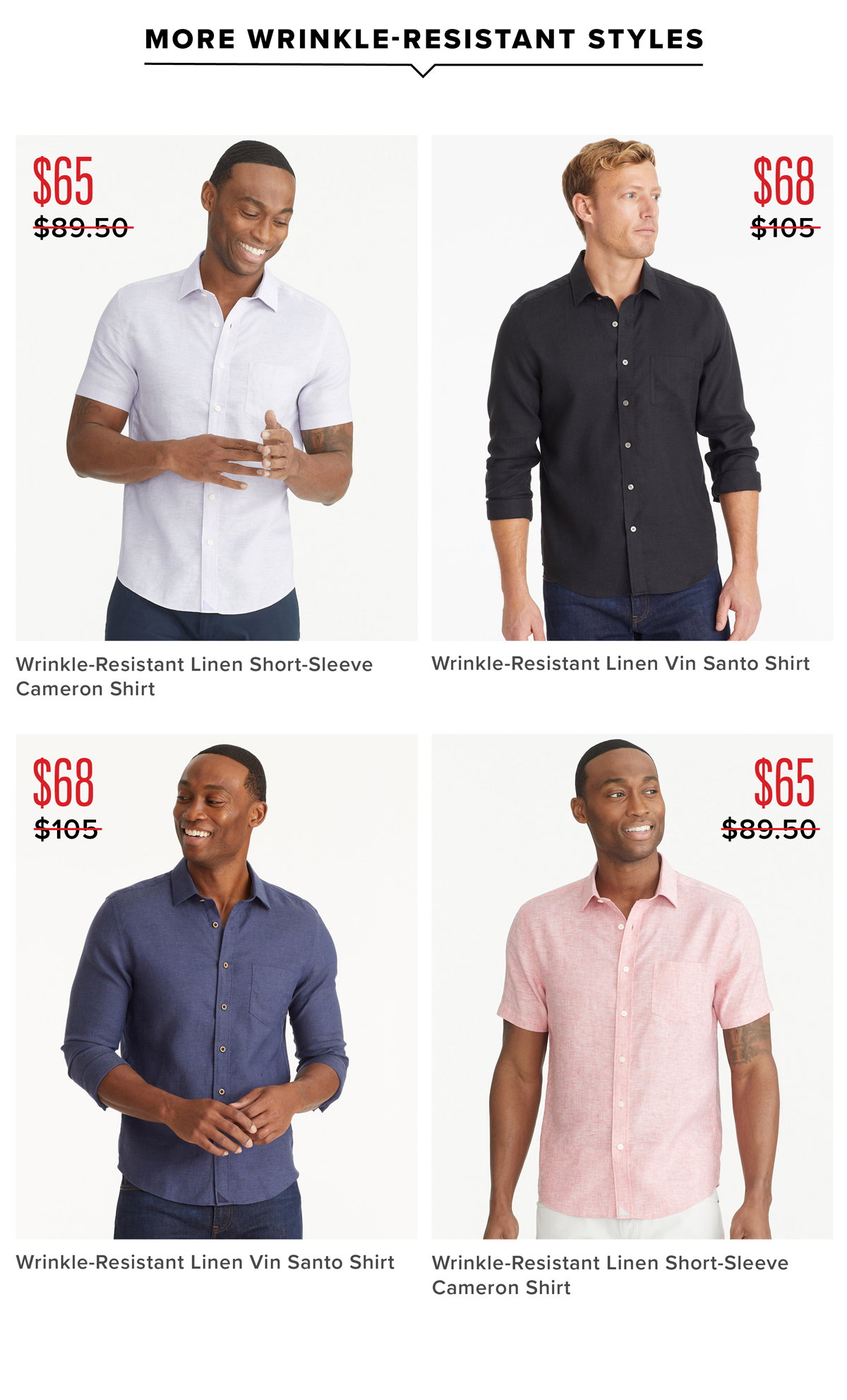 More Wrinkle-Resistant Styles