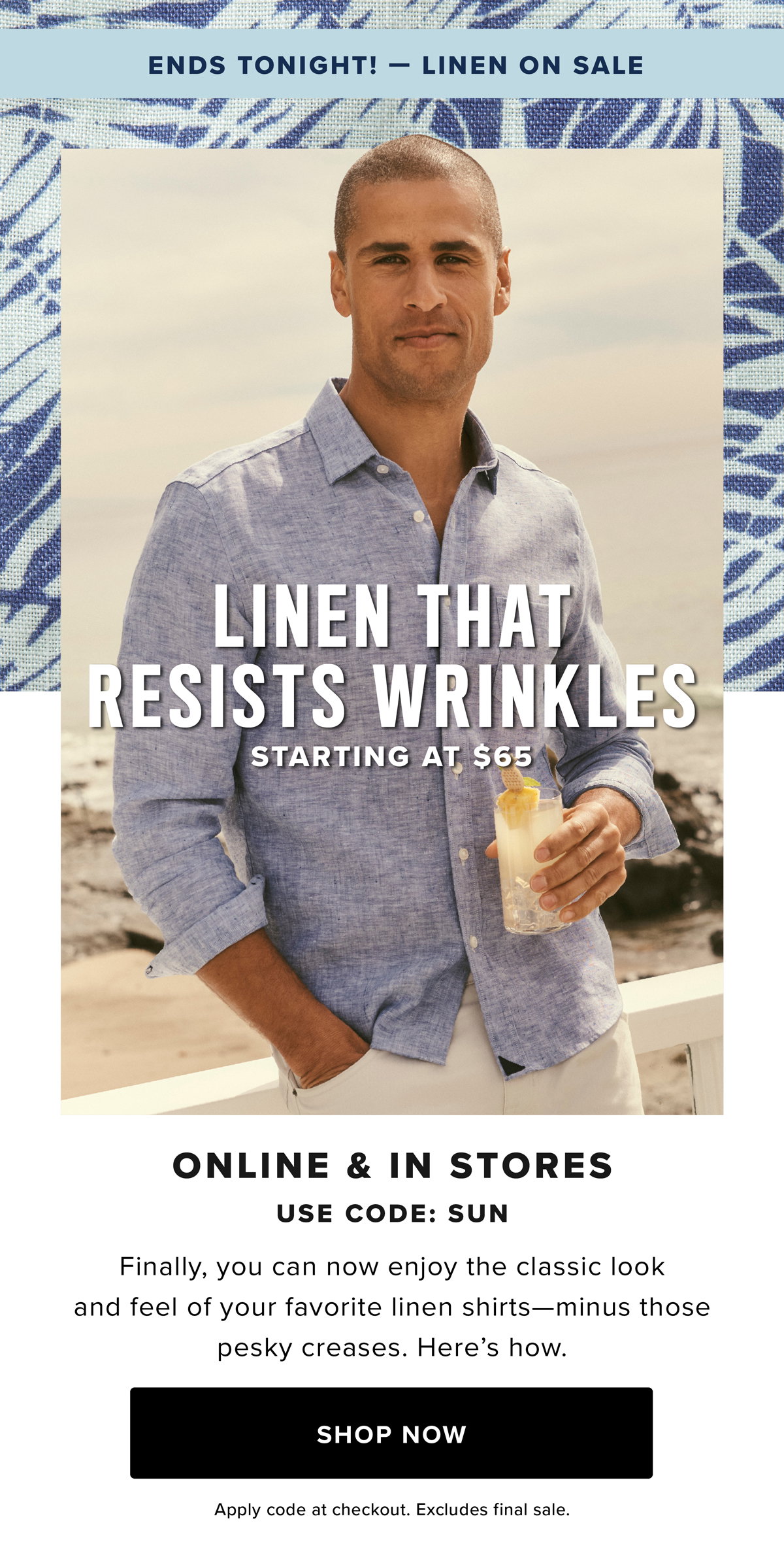 Shop Linen That Resists Wrinkles Starting at $65