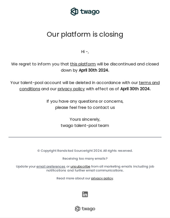 —, news regarding our platform