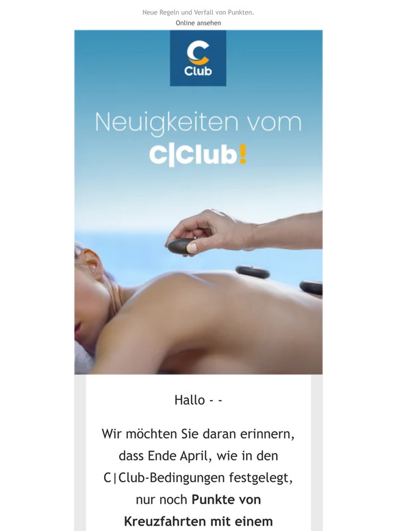— —, wichtige Neuigkeiten vom C|Club
