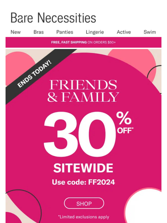 Bare Necessities Email Newsletters Shop Sales, Discounts, and Coupon Codes