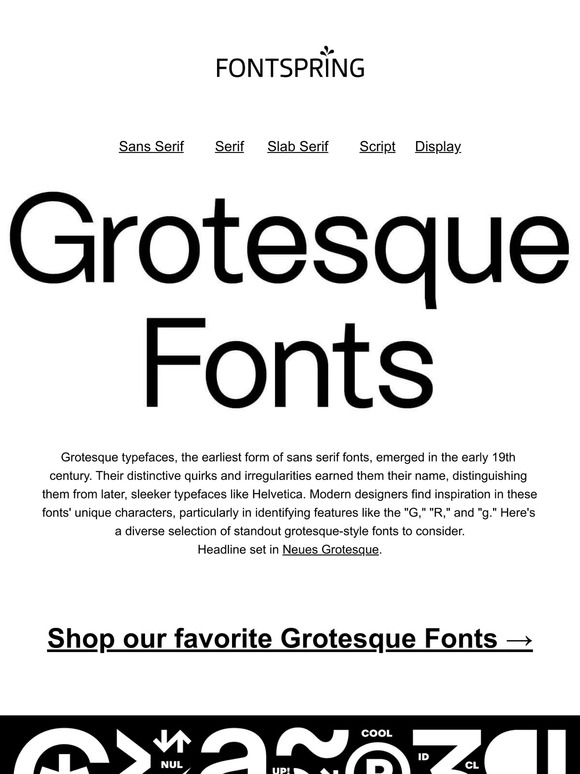 Fontspring: Grotesque Fonts | Fontface | Milled