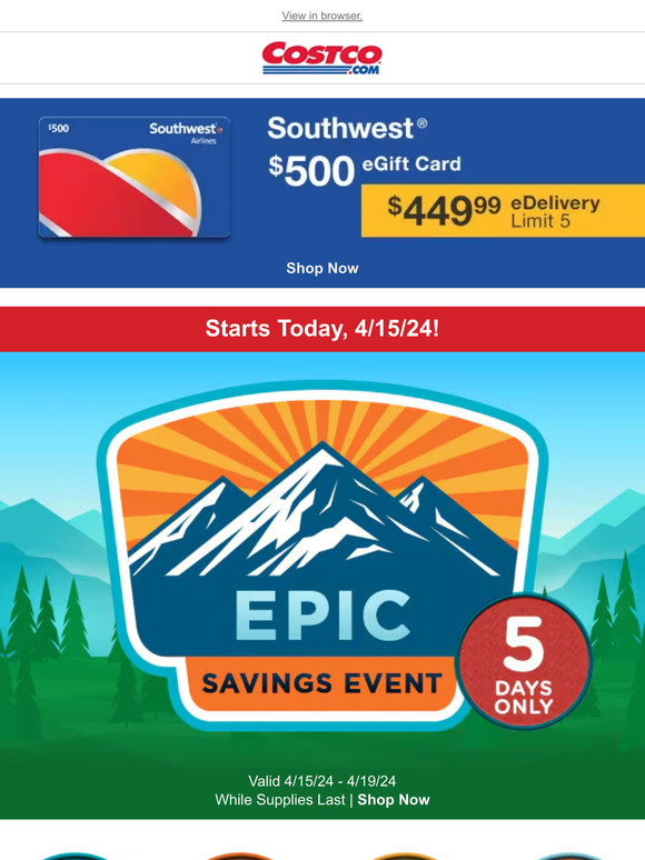 Costco 5 Days Only! Epic Savings Event Starts NOW! Milled
