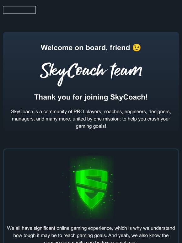 Welcome to SkyCoach, Friend!👋