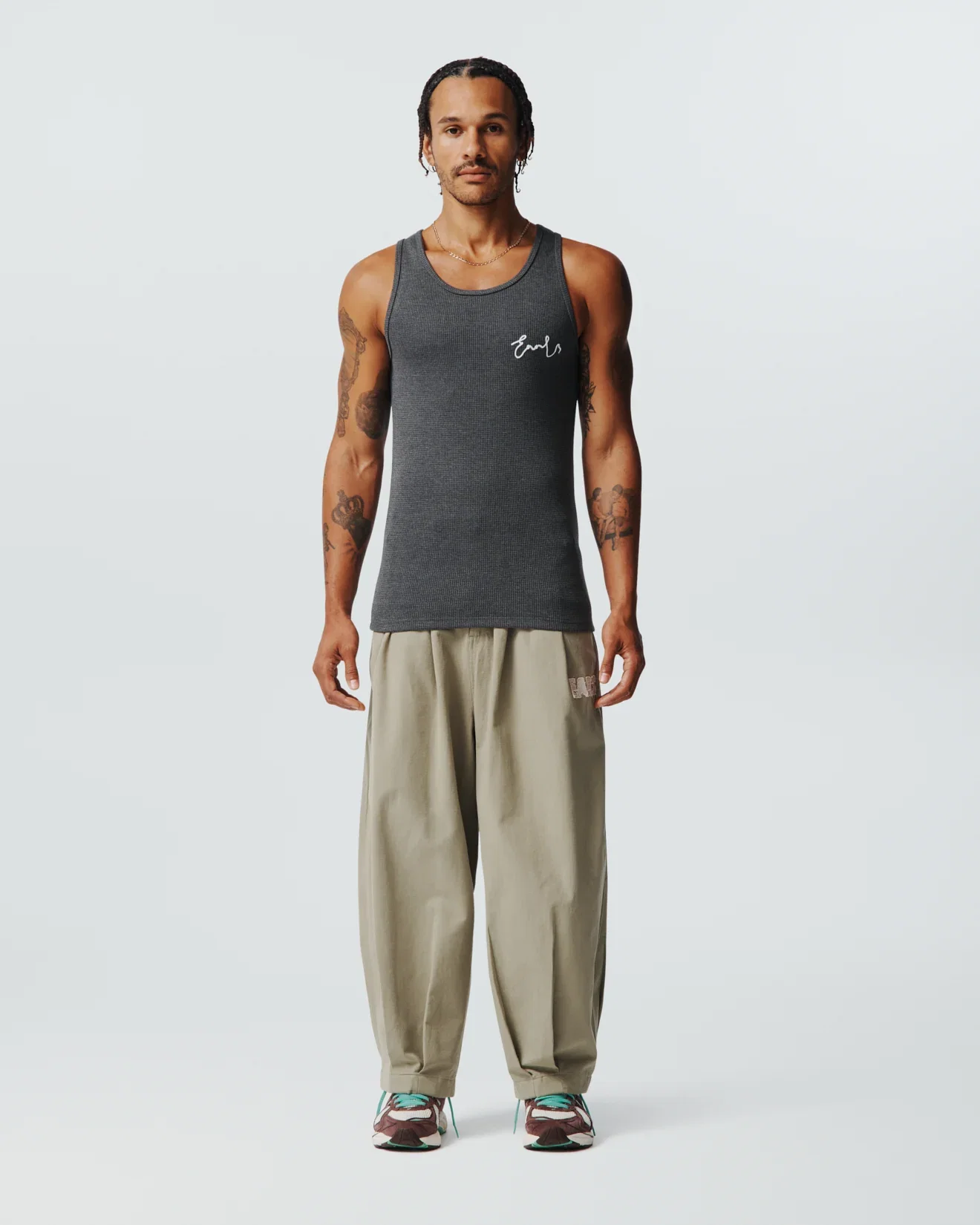 Image of Waffle Singlet - Black
