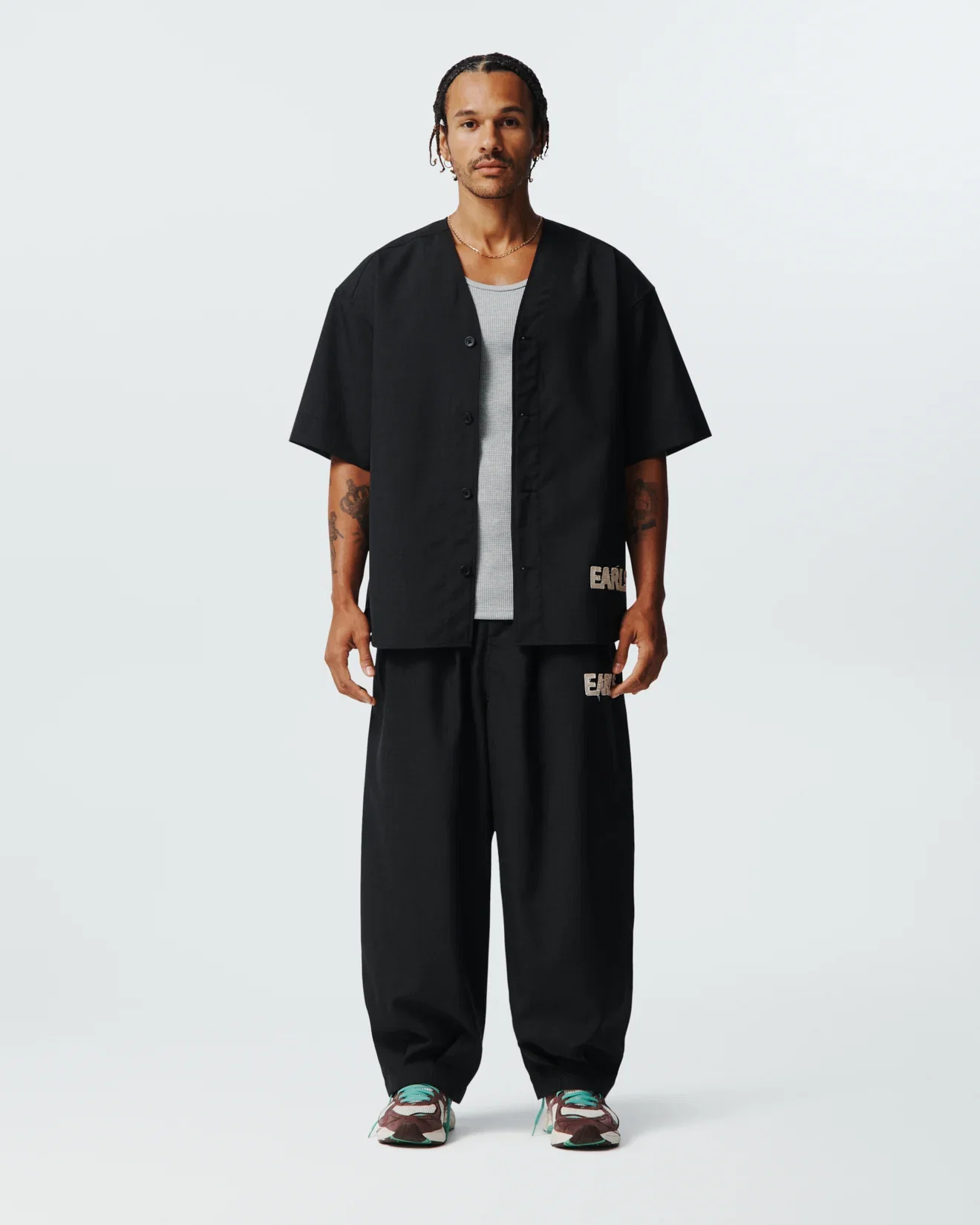 Image of Wool Blend Orbital Shirt - Ash