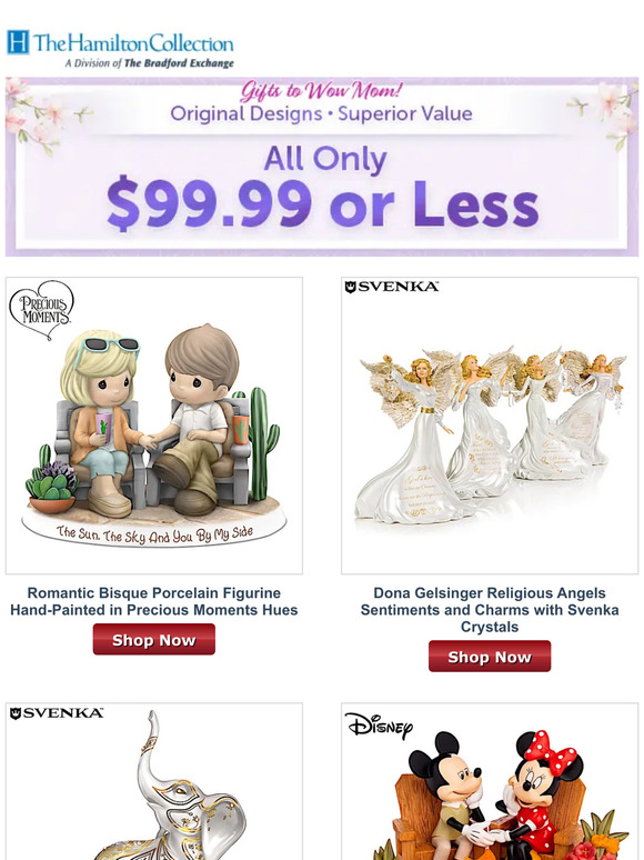 The Hamilton Collection Gifts to Wow Mom 99.99 or Less Milled