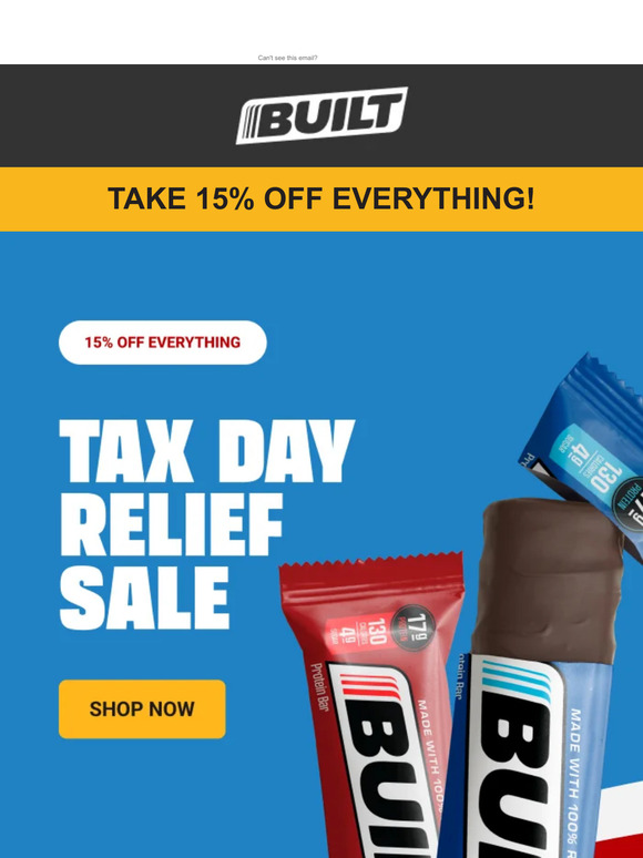 Tax Day Relief Sale - 15% OFF Everything!