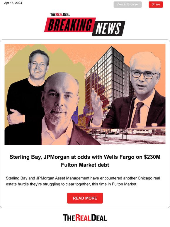 BREAKING: Sterling Bay, JPMorgan at odds with Wells Fargo on $230M Fulton Market debt