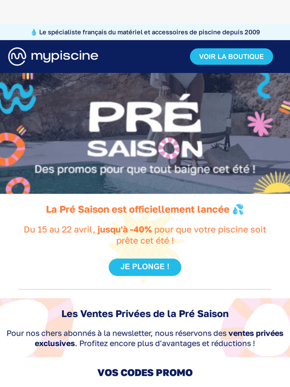 Pré Saison & Ventes Privées jusqu'à -40% ☀️