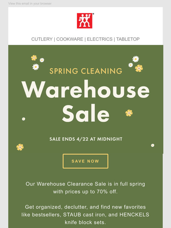 Zwilling Spring Cleaning Warehouse Sale 🌷 Get Up to 70 Off