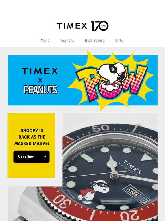 Timex: Snoopy is back as the Masked Marvel! | Milled