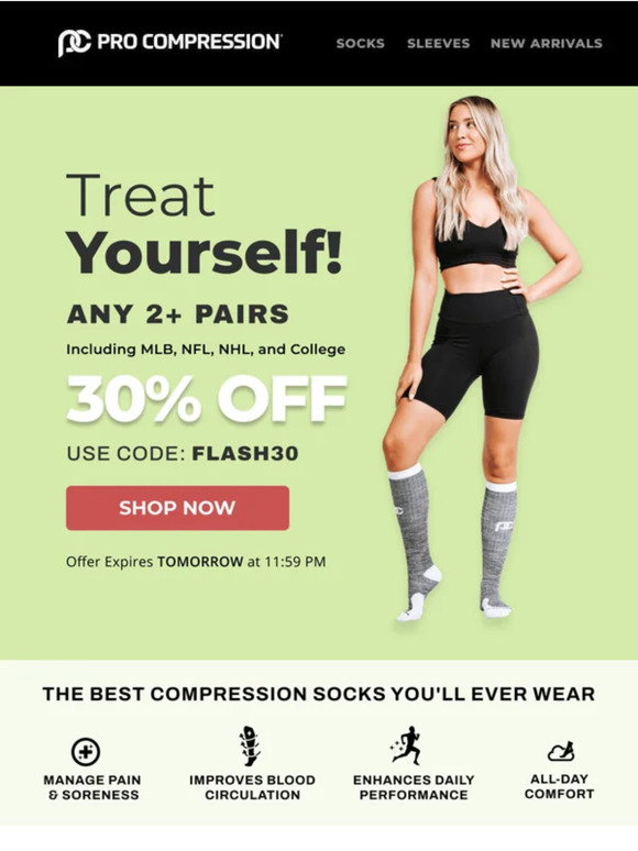 PRO Compression: Claim 30% off your order! | Milled