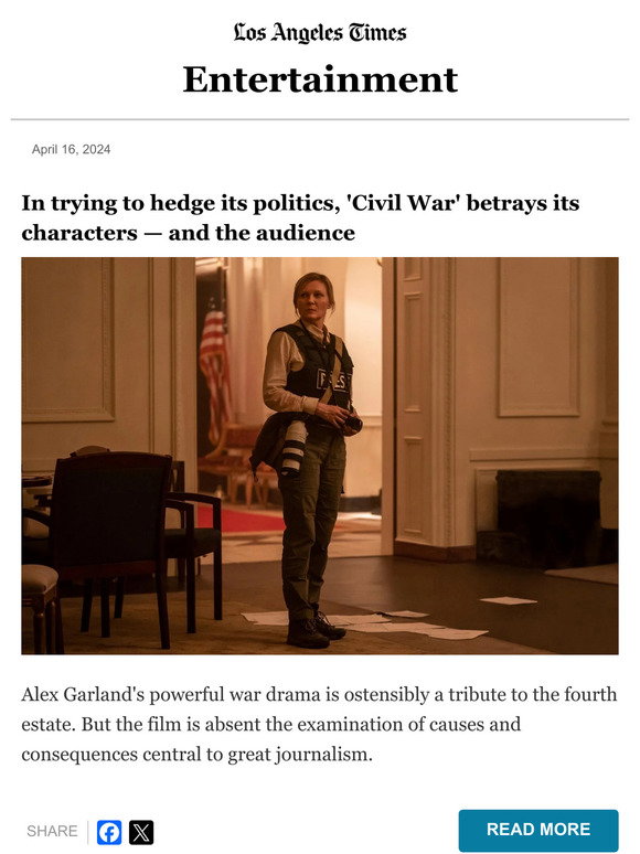 How ‘Civil War’ betrays its characters — and audiences