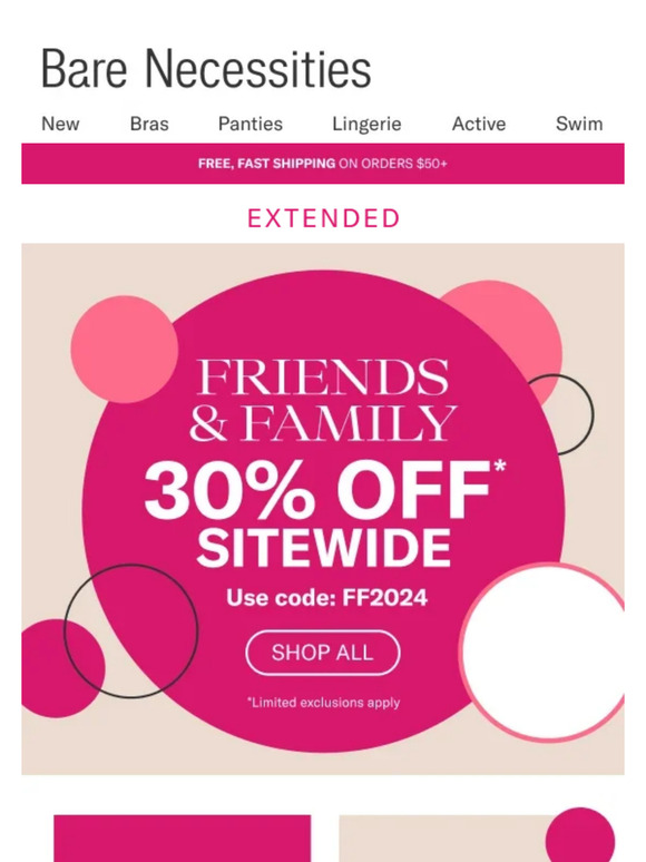 Bare Necessities Email Newsletters Shop Sales, Discounts, and Coupon Codes
