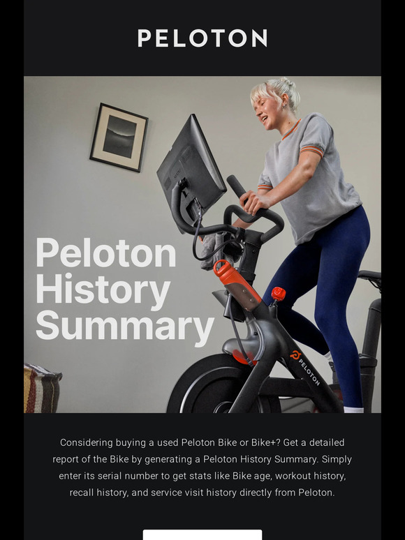 Peloton: Introducing Peloton History Summary | Milled