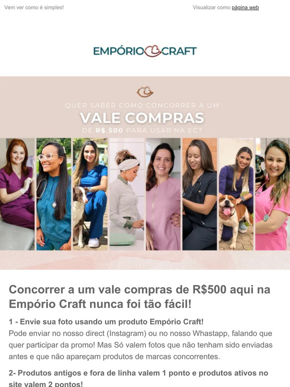 Quer ganhar um vale compras de R$500 da EC?🍀