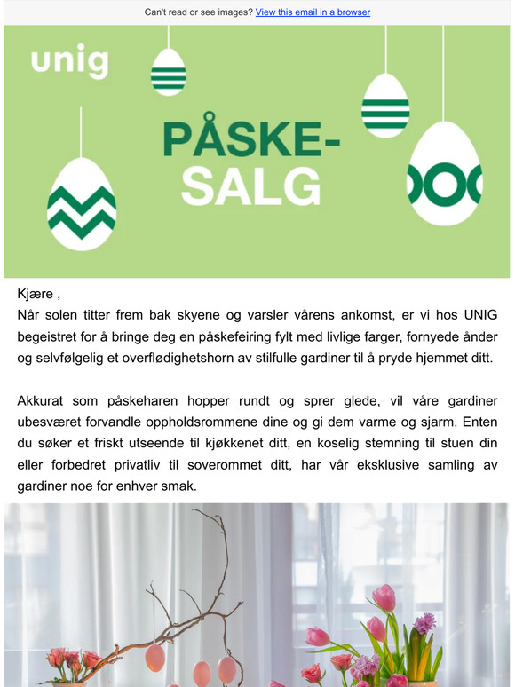 🌷 Frisk opp hjemmet ditt med påskeglede og et overflødighetshorn av gardiner! 🐣