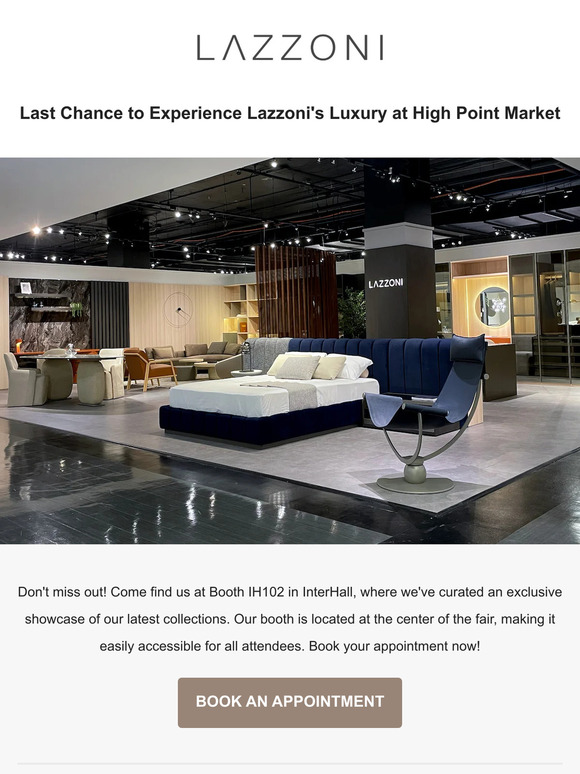 Final Day! Visit Lazzoni at High Point Market