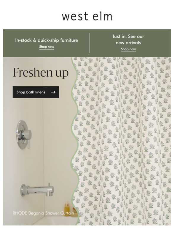 West Elm Shower curtains are the perfect bathroom refresh Milled