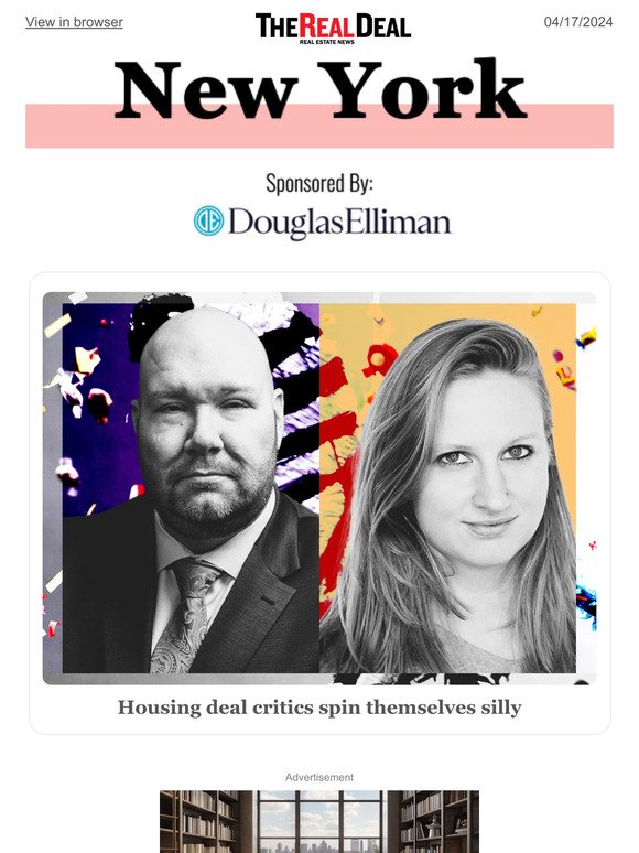 Housing deal critics spin themselves silly; Werner snaps up 100 Wall St… and more