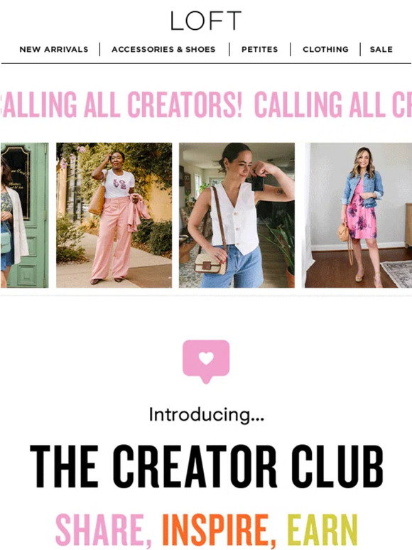 LOFT Outlet: Introducing…The Creator Club! | Milled